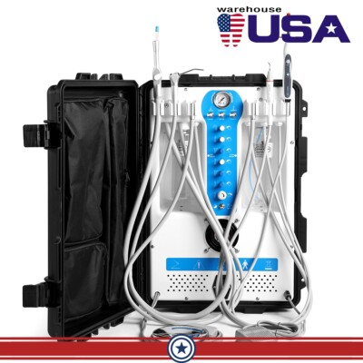 #ad Portable Dental Delivery Unit with Air Compressor Suction System Mobile Box $1143.12