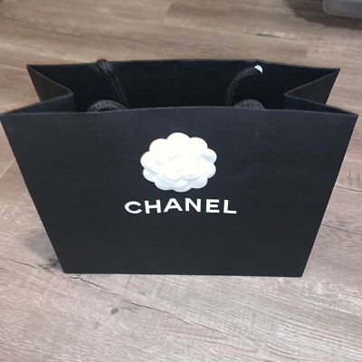 Auth. Chanel paper shopping bag With Flower 9x7x2.5” Size S | eBay