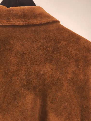 POLO RALPH LAUREN Herren Gr. US L Braun Snuff Wildleder Reißverschluss Lederjacke 90er Wolle - Bild 12 von 14