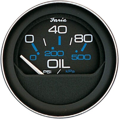 #ad Faria Beede Instruments Faria Beede 13002 Coral Oil Pressure Gauge 80 PSI ... $51.34