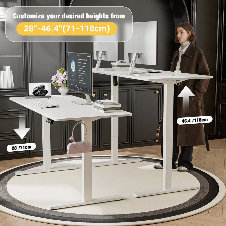 Ergomaker 140CM Standing Desk Electric Sit Stand Up Height Adjustable Motorised - image 3 of 4