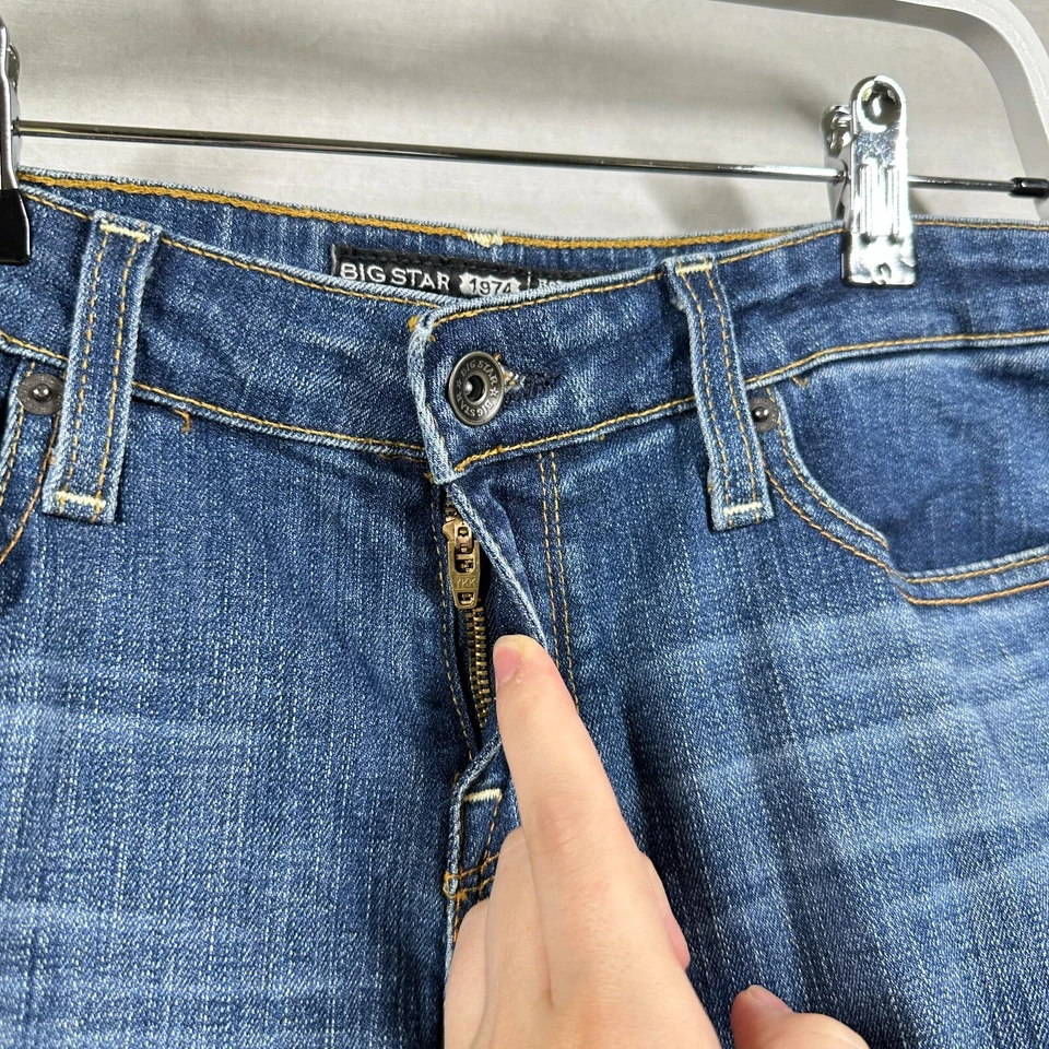 Jeans Big Star Mujer 28 Largo Azul Remy Bota Corte Acampanado Demin Foto 4 de 4