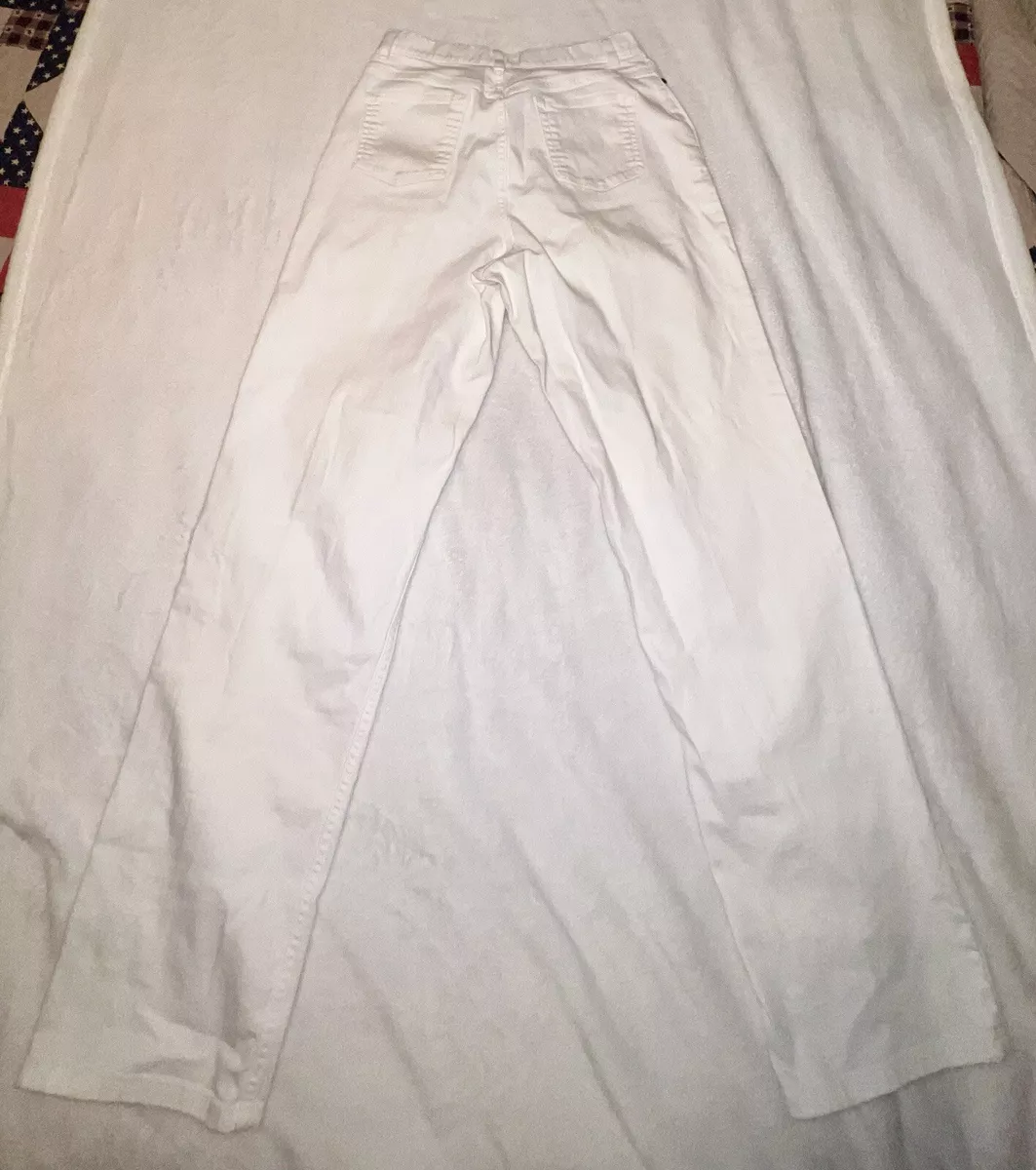 Womens Size 12 Tall LL Bean Jeans Pants Classic Fit Curvy White