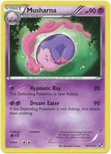 Musharna 49/114 Black & White Rare Heavy Play Pokemon DNA GAMES
