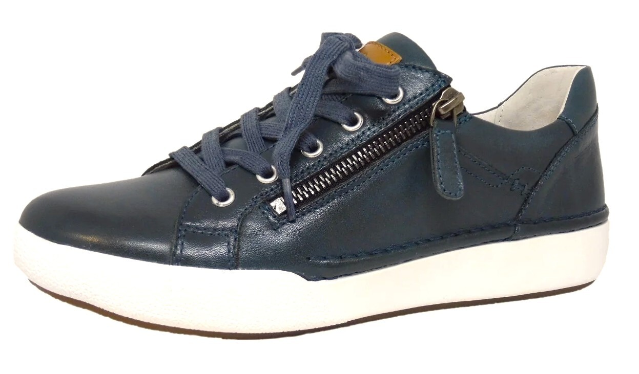 Josef Seibel Leather comfort walking shoes lace up sneakers with zip