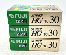 VHS C FUJI Film Super HG TC-30 Compact Videocassette 3 Pack New