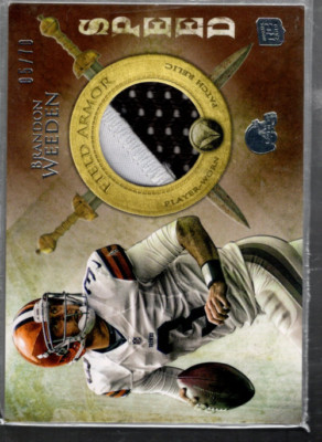A9413- 2012 Topps Valor Field Armor Patches Speed #FAPBW Brandon Weeden Patch/70