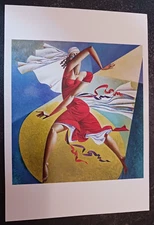 Georgy KURASOV Dancer  postcard art Nevska Gallery invitation unposted