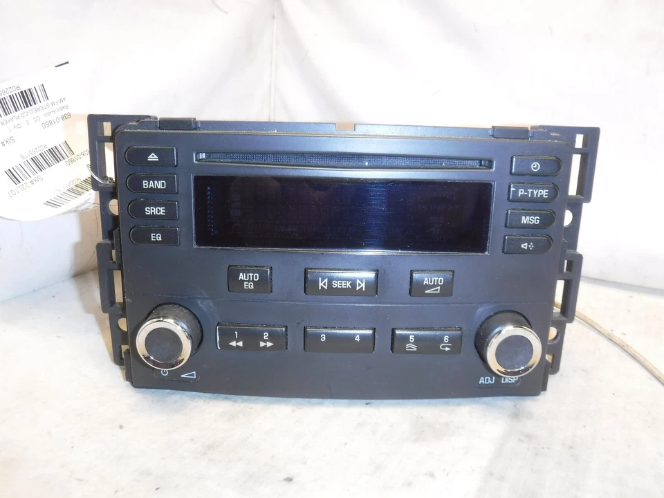 05 06 Chevrolet Cobalt Pontiac Pursuit OEM Radio Single Disc Cd 15272189 MQP38 Foto 2 de 4