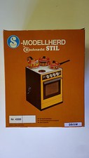 Vintage Puppenmöbel Schopper Modell Herd Blech Spielzeug Bauknecht Neu und Ovp