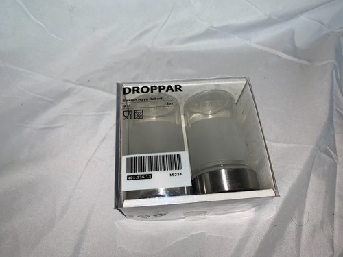 NEU 6) Ikea DROPPAR 3 Unzen Milchglas Gewürzgläser mit Deckel 401.136.13 - Bild 2 von 4