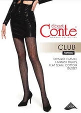 Conte Club 30 Den - Fantasy Dense Women's Tights with geometric pattern 21С-94СП