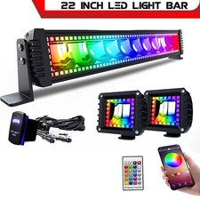 22 Inch 120w Led Light Bar Combo Spot Flood For Truck Offroad 4 18w Pods Kit 22 Inch 120w Led Light Bar Combo Spot Flood For Truck Offroad 4 18w Pods Kit