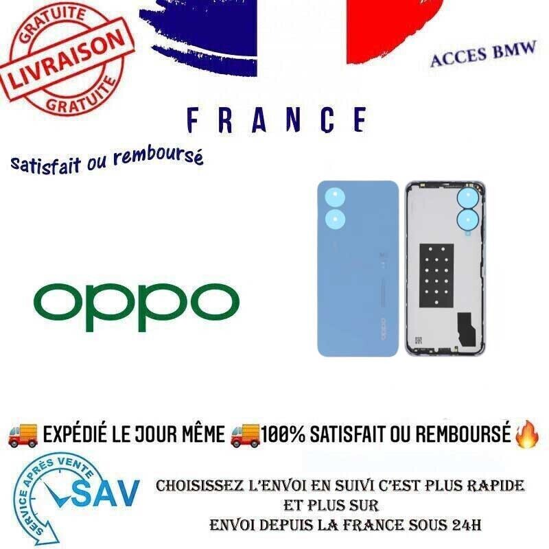 Cache Batterie Et Vitre Arrière Bleu Lac Pour OPPO A17 (CPH2477) - Pièce De Remplacement Neuve