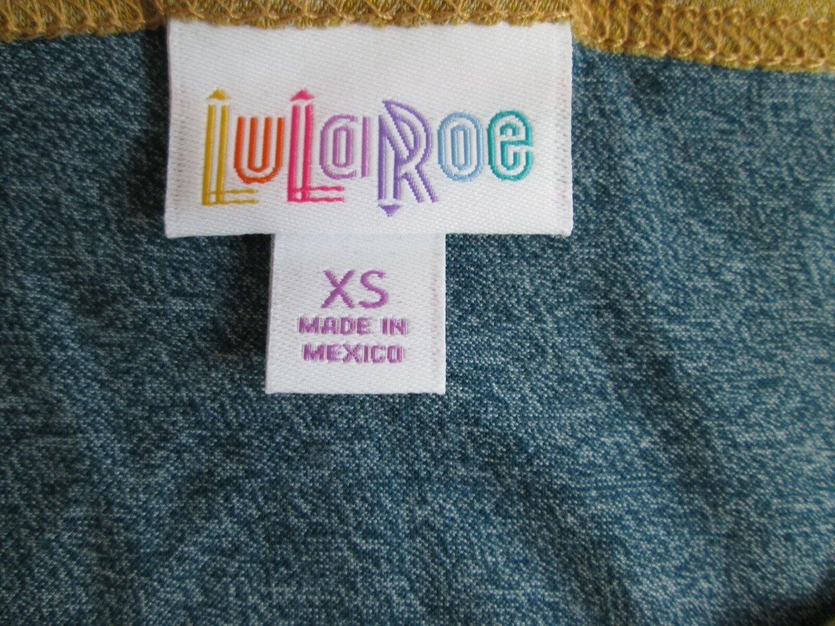 Robe Julia LuLaRoe - Taille XS - Couleur Moutarde Et Rose Fluo Motif Géométrique Floral - Neuf Avec étiquettes