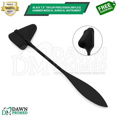 Black 7.5'' Taylor Percussion (Reflex) Hammer Medical Surgical Inst German Grade