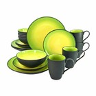 CreaTable 20220 HOT GREEN Geschirrset Kombiservice 16tlg Tafelservice Geschirr