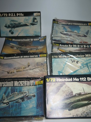 Heller Lot Kit Avion 1/72 Non Commencé Boîtes Scellées Sélection 1970s 1980s