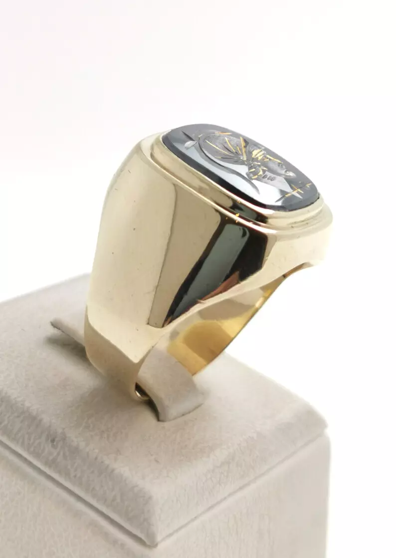 Men Ring Signet Ring Gold Ring 8 Carat 333 Gold 9 3 Gram Ring Size