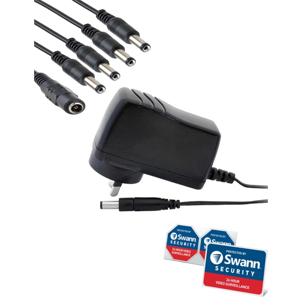 Swann Power Supply 4-Way Splitter Kit 12V 2A Replacement Camera Power  Supply P - Main Image