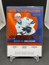 2021-22 UPPER DECK CREDENTIALS 2020-21 NICOLAS MELOCHE RC #110/149 ORANGE TICKET