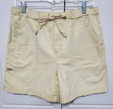 Bill Blass Mom Shorts Women Vintage High Waisted Yellow Drawstring Size 10 VV-17