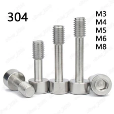304 Stainless Steel Hex Socket Bolts Cap Head Screws With Waisted Shank M3-M8