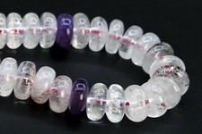 8x5MM Genuine Natural Super Seven Beads Grade A Rondelle Loose Beads 7"