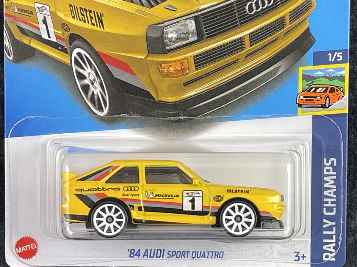 Hot Wheels 2022 HW Rally Champs 1/5 Yellow '84 Audi Sport Hot Wheels 2022 HW Rally Champs 1/5 Yellow '84 Audi Sport