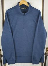 UNDER ARMOUR Size 2XL 1/4 Zip Mens Performance Golf Sweater Blue Sweatshirt