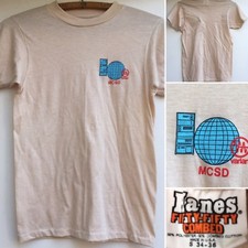 Vintage varian MCSD T-Shirt 70s Hanes Fifty Fifty Combed Made In USA S 34-36