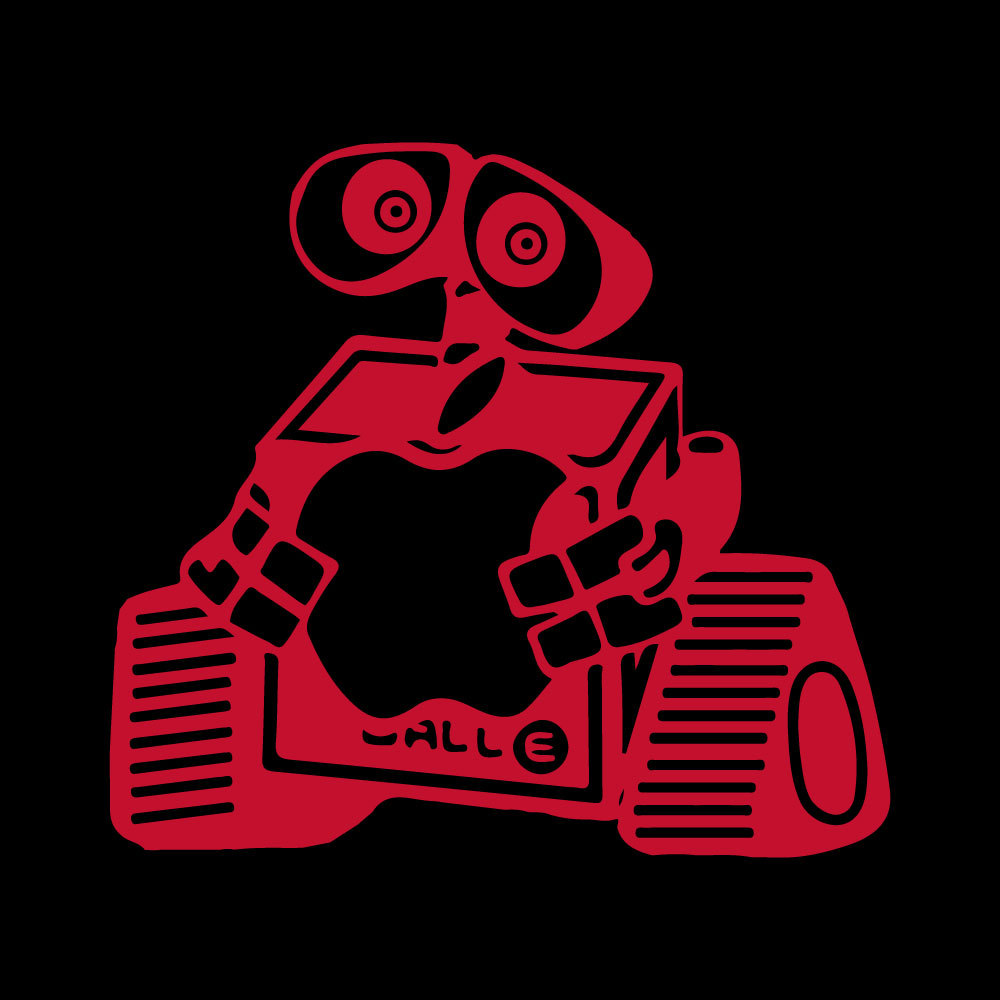 3.9" APPLE WALLE Vinyl Decal Sticker Car Window Laptop Macbook Disney