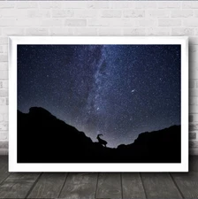 The Ibex And Milky Way Alps France Stars Wall Art Print