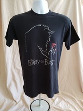 Disney's Beauty and the Beast Black Tshirt Tee Size Small Sm