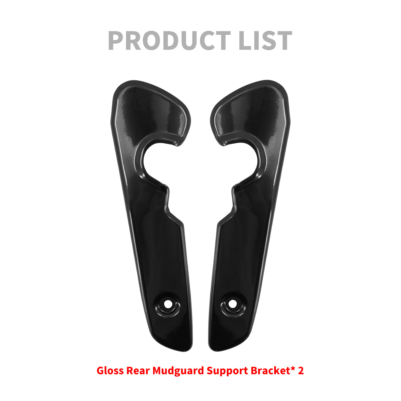 Gloss Black Short Rear Fender Support Bracket Covers For Harley Sportster XL 04+