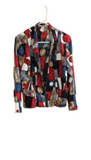 vintage kensington square jacket womans medium made in USA geometric design