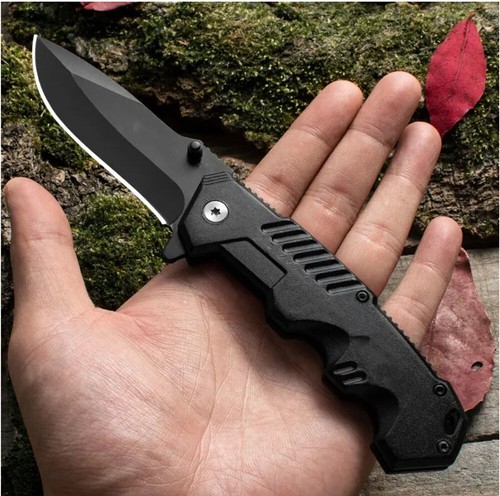 Cuchillo Plegable 8" Navaja de Bolsillo Resorte Abierto Asistencia Supervivencia Caza Cuchillo Táctico - Imagen 7 de 7