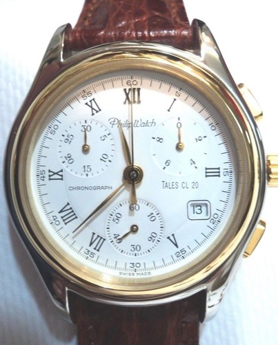 Orologio Philip Watch uomo crono data cassa acciaio bicolore movimento  svizzero | eBay