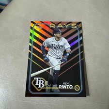 Rene Pinto Halloween Holiday Foil 2024 Topps Update Card #US107 Tampa Bay Rays