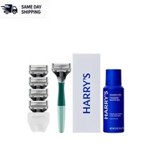 Shaving Essentials for Men: Razor Handle, 5 Blades  Moisturizing Gel