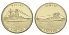Nauru 2 $ 5 Coin Set 2020 "Battleships - Nagato and Yamato" UNC