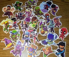 Pack of 100 Assorted Marvel/ DC Superheroes Paper Stickers For Laptops & More