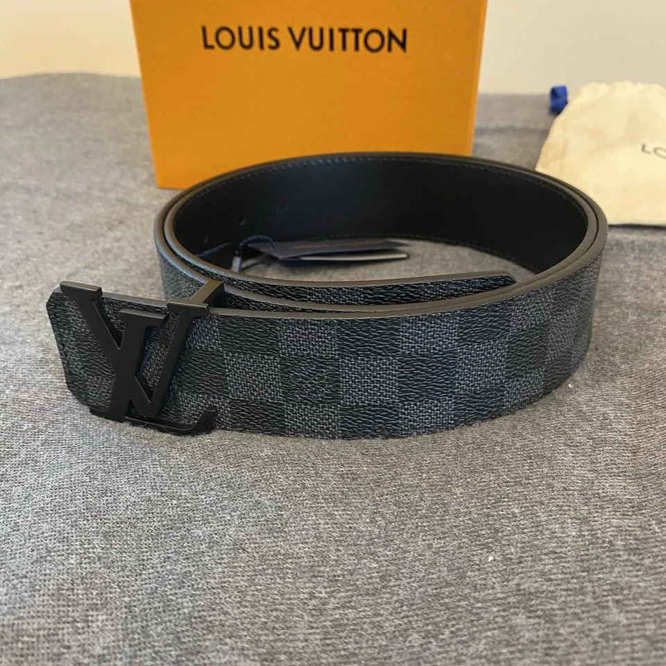 Cinturón Louis Vuitton grafito a cuadros 32-34 Foto 2 de 4