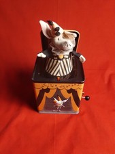 Schylling Pig Jack On The Box Wind Up Toy Working Condition