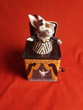 Schylling Pig Jack On The Box Wind Up Toy Working Condition