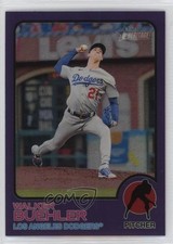 2022 Topps Heritage Hot Box Chrome Purple Refractor Walker Buehler #127 0kb5