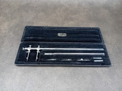Vintage Riefler 'R' Silber Nickel Strahl Kompass Set technische Zeichnung Kartographie