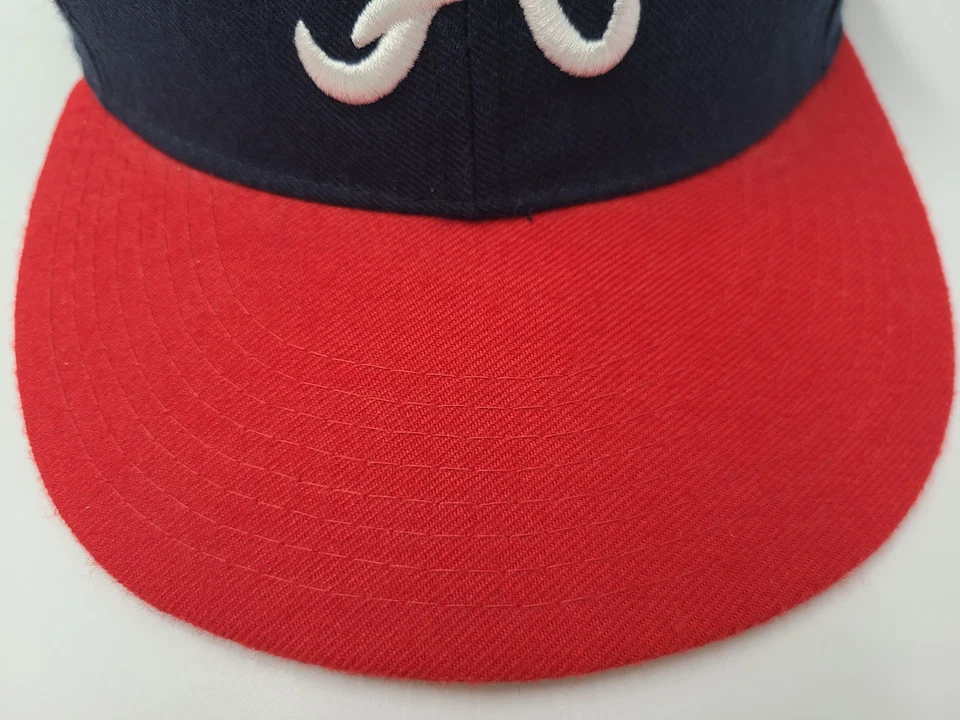 Vintage Atlanta Braves New Era 59Fifty Pro Model Fitted 7 1/8 Hat Cap Wool MLB - Image 3 of 4