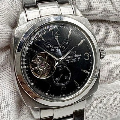 Orient Star WZ0021FH Open Heart Skeleton Black Dial 38mm 17cm Running Automatic