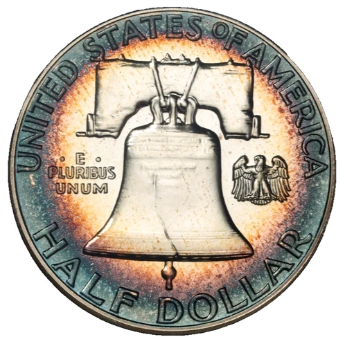 1962 Franklin Silver Half Dollar NGC PF 67 End Roll Album Toned Toning Toner OH